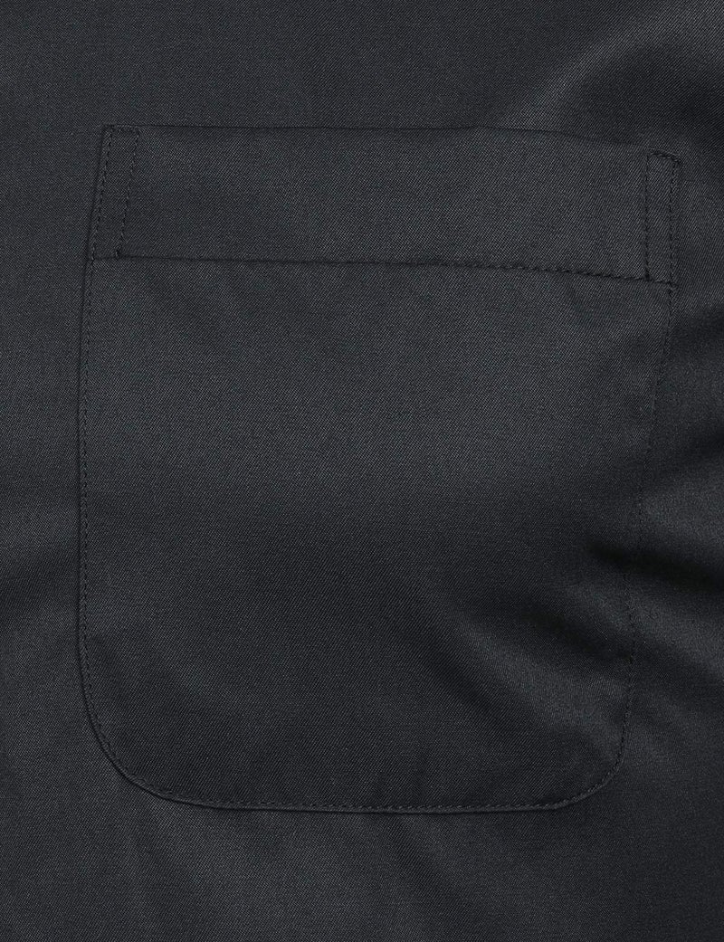 ZEROYAA Men's Long Sleeve Dress Shirt Solid Slim Fit Casual Business Formal Button Up Shirts with Pocket ZSSCL01 Black XX-Large - Image 4